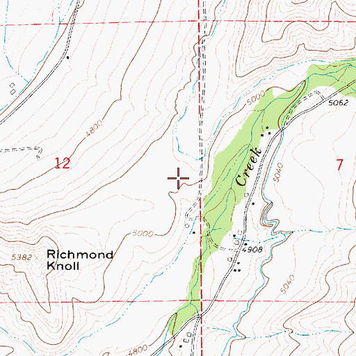 Topographic Map of Cove Census Designated Place, UT