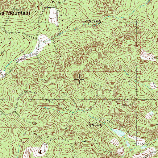 Topographic Map of Cross Mountain Census Designated Place, TX