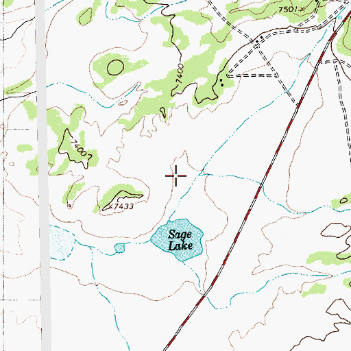 Topographic Map of Crystal Census Designated Place, NM