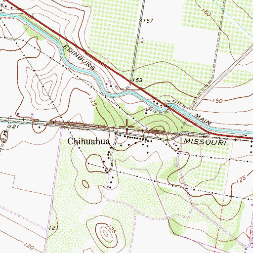 Topographic Map of Abram-Perezville Census Designated Place (historical), TX