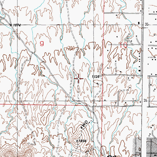 Topographic Map of Ajo Census Designated Place, AZ