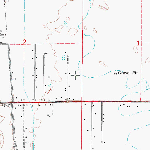 Topographic Map of Alamosa East Census Designated Place, CO