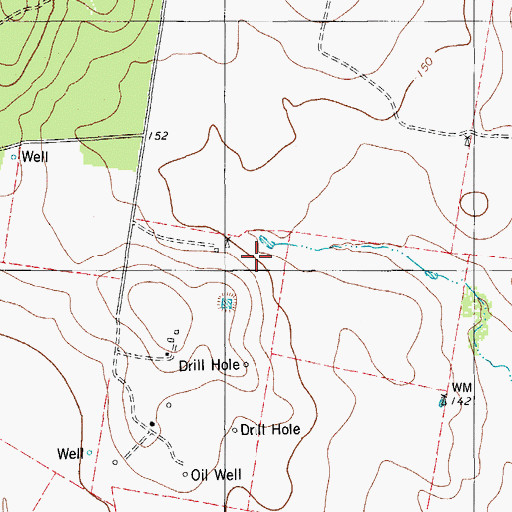 Topographic Map of Alfred-South La Paloma Census Designated Place (historical), TX