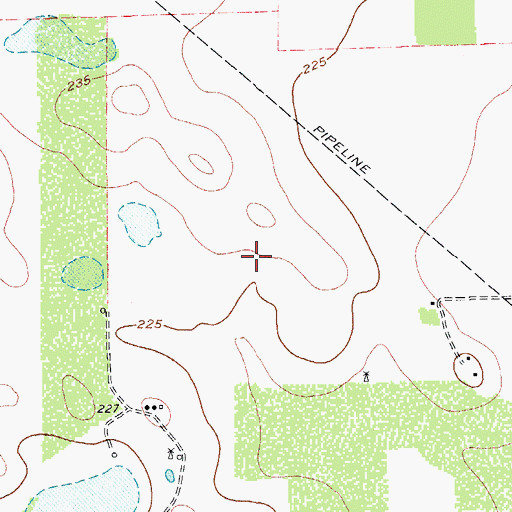 Topographic Map of Alice Acres Census Designated Place, TX