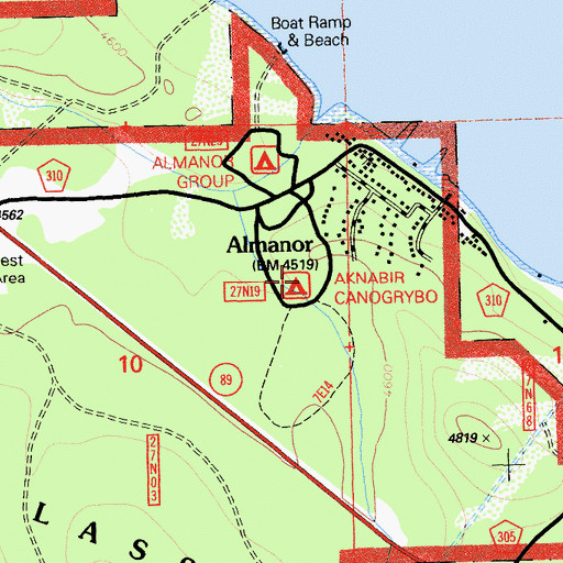 Topographic Map of Almanor Census Designated Place, CA