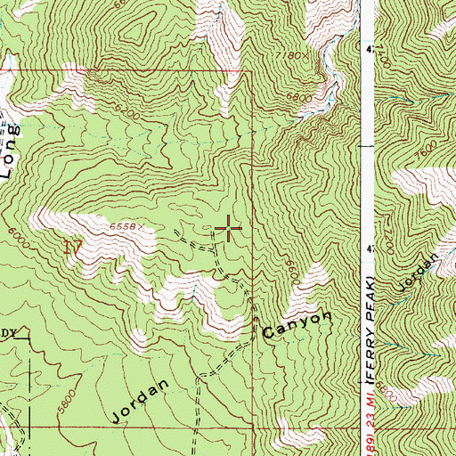 Topographic Map of Alpine Northeast Census Designated Place, WY