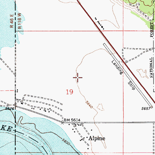 Topographic Map of Alpine Northwest Census Designated Place, WY