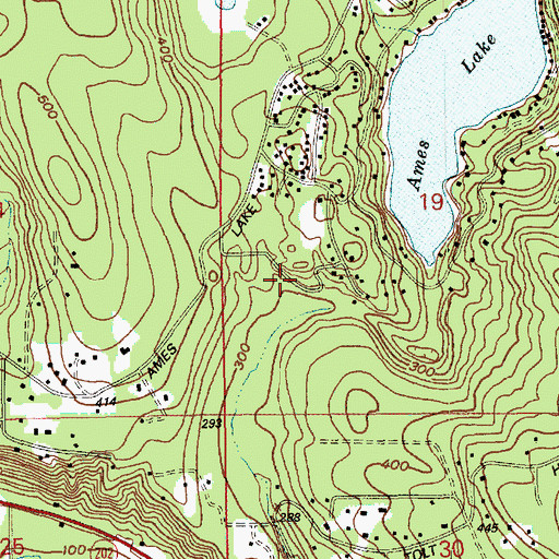 Topographic Map of Ames Lake Census Designated Place, WA