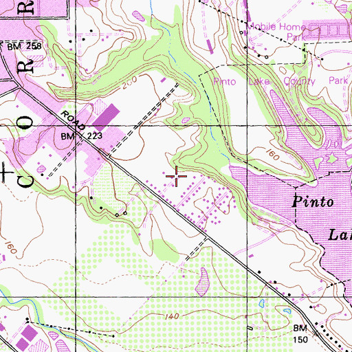 Topographic Map of Amesti Census Designated Place, CA