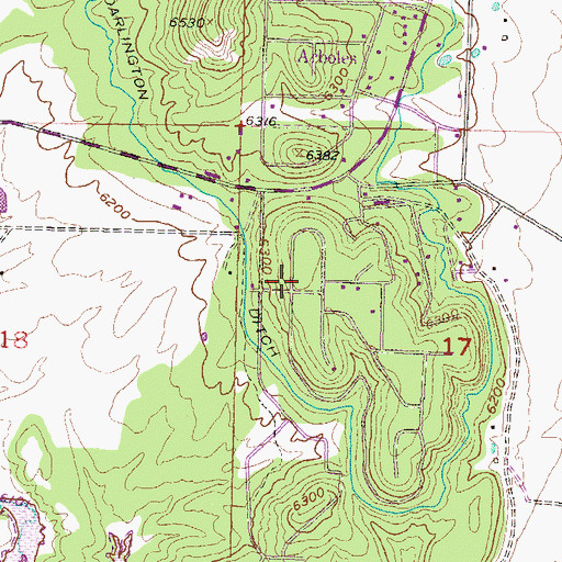 Topographic Map of Arboles Census Designated Place, CO