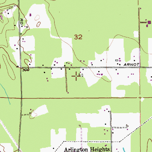 Topographic Map of Arlington Heights Census Designated Place, WA