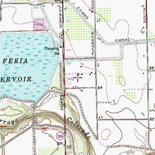 Topographic Map of Arroyo Alto Census Designated Place (historical), TX