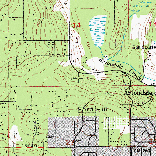 Topographic Map of Artondale Census Designated Place, WA
