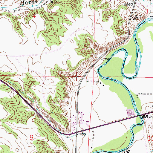 Topographic Map of Ashland Census Designated Place, MT