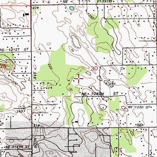 Topographic Map of Barberton Census Designated Place, WA