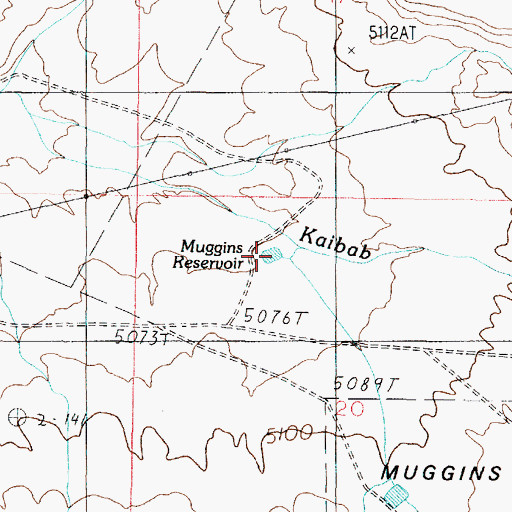 Topographic Map of Muggins Reservoir, AZ