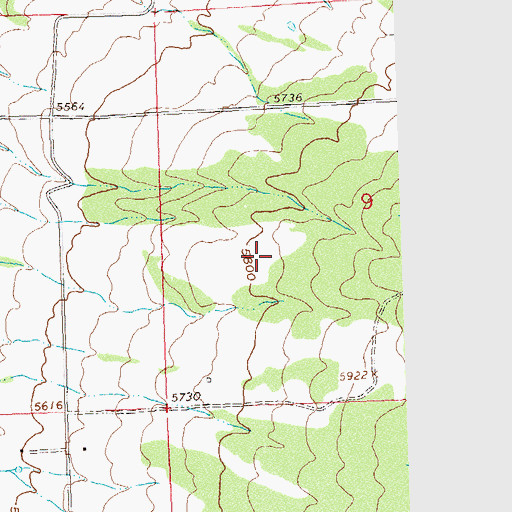 Topographic Map of Battlement Mesa Census Designated Place, CO