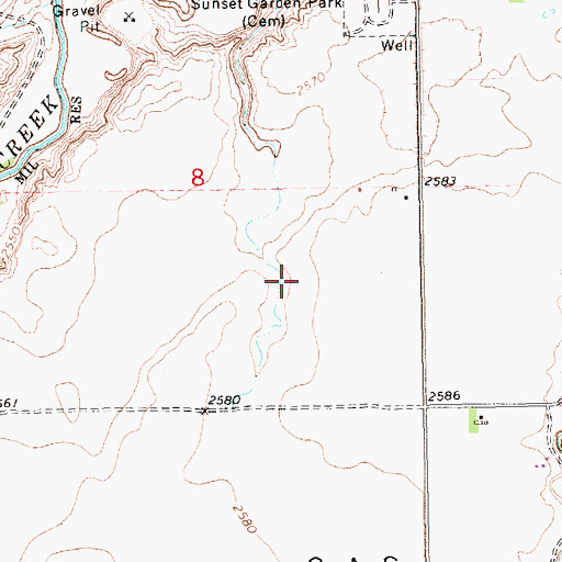 Topographic Map of Beaver Creek Census Designated Place, MT