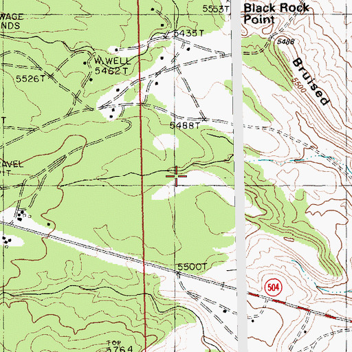 Topographic Map of Beclabito Census Designated Place, NM