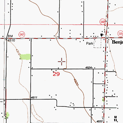 Topographic Map of Benjamin Census Designated Place, UT