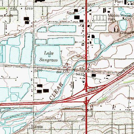 Topographic Map of Berkley Census Designated Place, CO