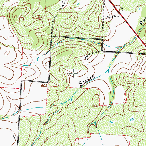 Topographic Map of Bigfoot Census Designated Place, TX