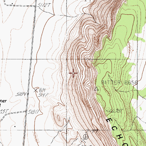 Topographic Map of Bitter Springs Census Designated Place, AZ