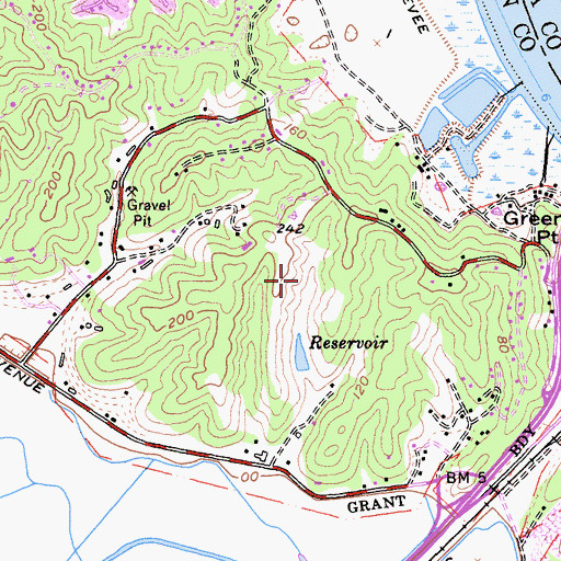 Topographic Map of Black Point-Green Point Census Designated Place, CA