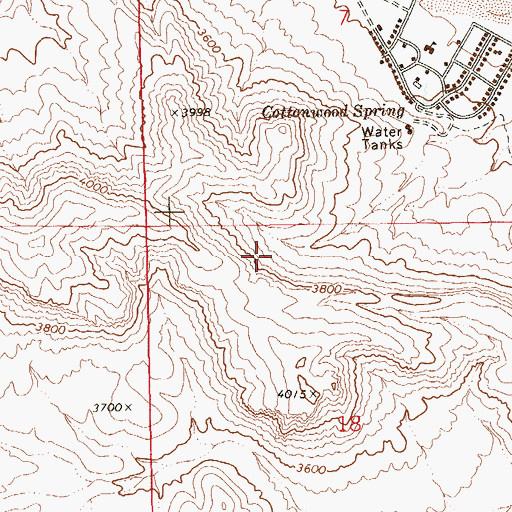 Topographic Map of Blue Diamond Census Designated Place, NV