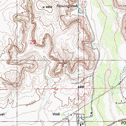 Topographic Map of Bluff Census Designated Place, UT