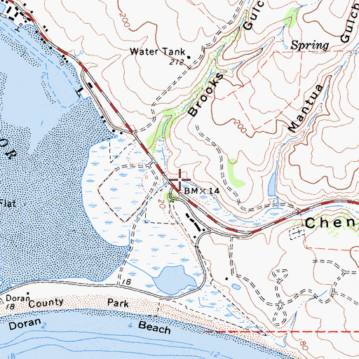 Topographic Map of Bodega Bay Census Designated Place, CA