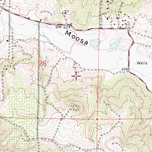 Topographic Map of Bonsall Census Designated Place, CA
