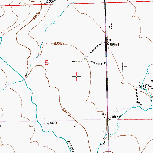 Topographic Map of Boulder Flats Census Designated Place, WY