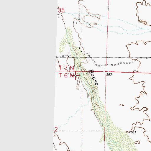 Topographic Map of Bouse Census Designated Place, AZ