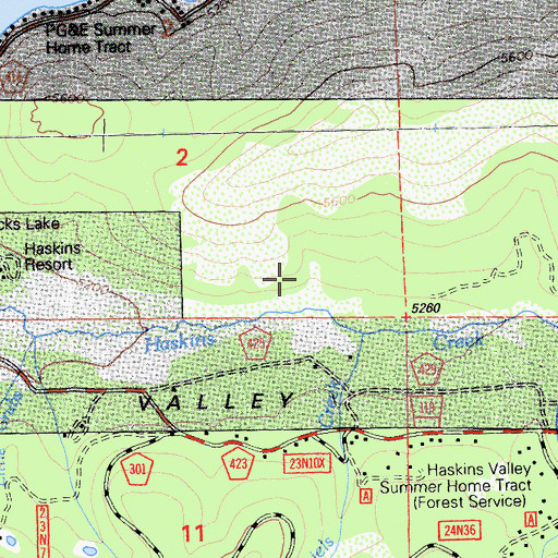 Topographic Map of Bucks Lake Census Designated Place, CA