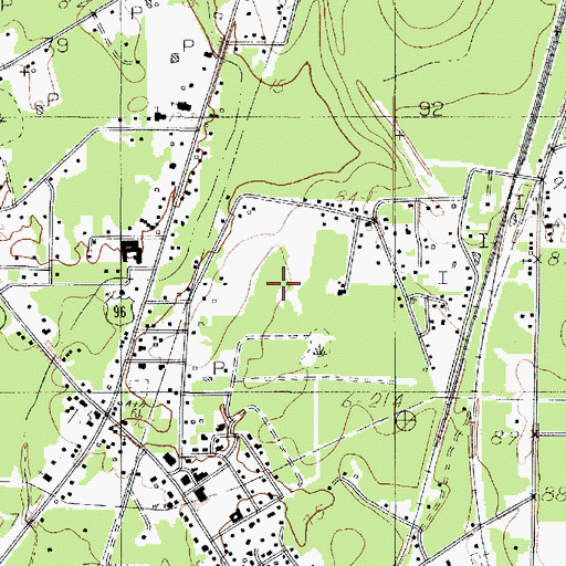 Topographic Map of Buna Census Designated Place, TX