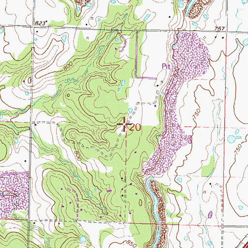 Topographic Map of Bushyhead Census Designated Place, OK