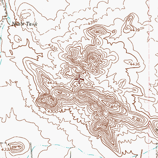Topographic Map of Butterfield Census Designated Place, TX