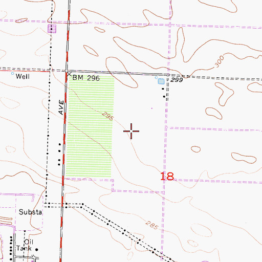 Topographic Map of Buttonwillow Census Designated Place, CA