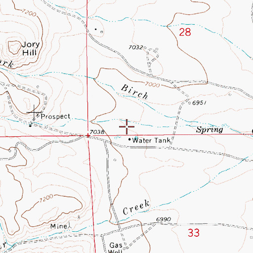Topographic Map of Calpet Census Designated Place, WY