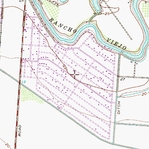 Topographic Map of Cameron Park Census Designated Place, TX