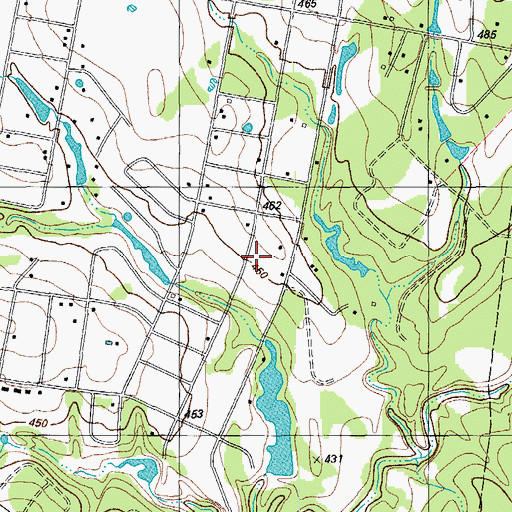 Topographic Map of Camp Swift Census Designated Place, TX