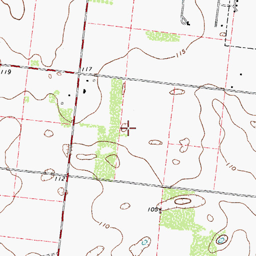 Topographic Map of Cantu Addition Census Designated Place, TX