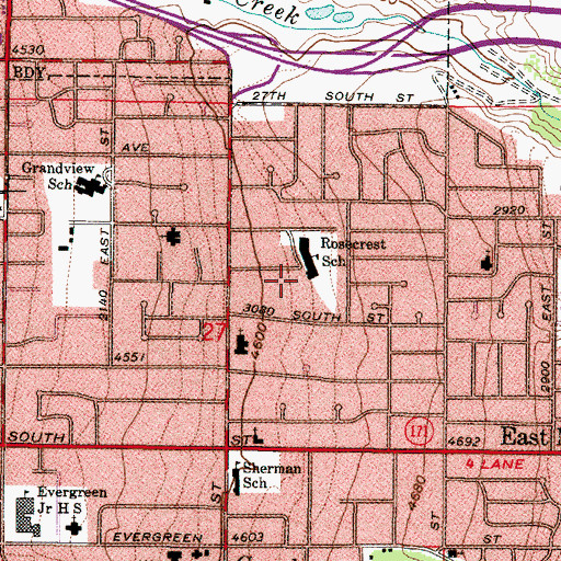 Topographic Map of Canyon Rim Census Designated Place (historical), UT