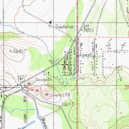 Topographic Map of Carrick Census Designated Place, CA