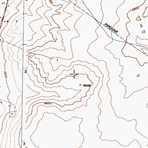 Topographic Map of Casa Colorada Census Designated Place, NM
