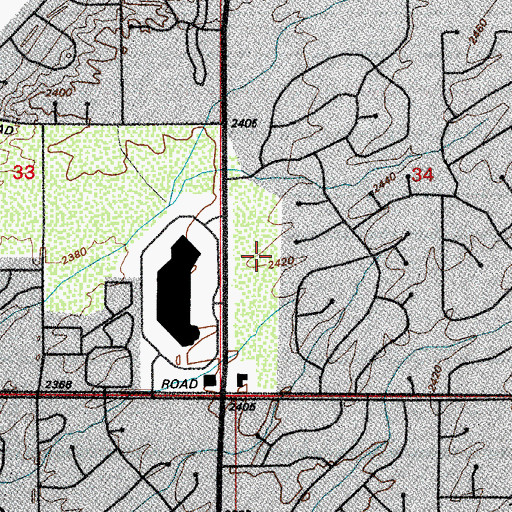 Topographic Map of Casas Adobes Census Designated Place, AZ