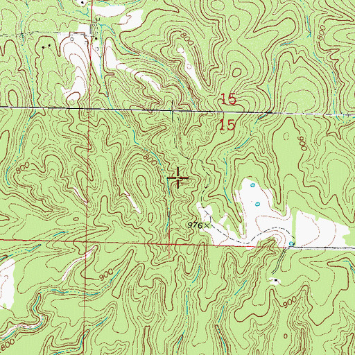 Topographic Map of Cedar Crest Census Designated Place, OK