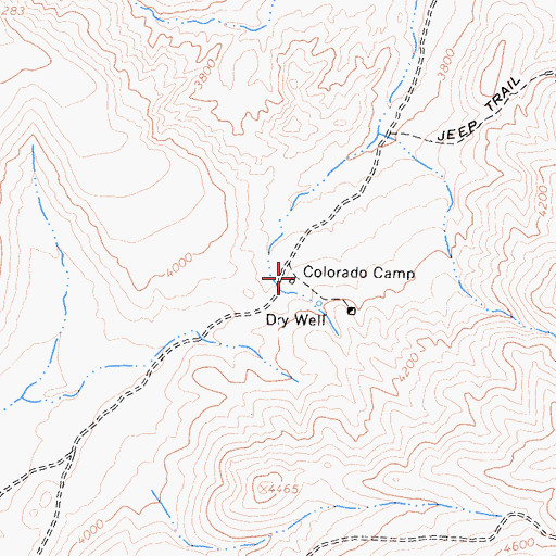Topographic Map of Colorado Camp, CA