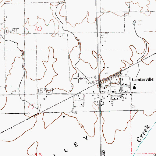 Topographic Map of Centerville Census Designated Place, WA